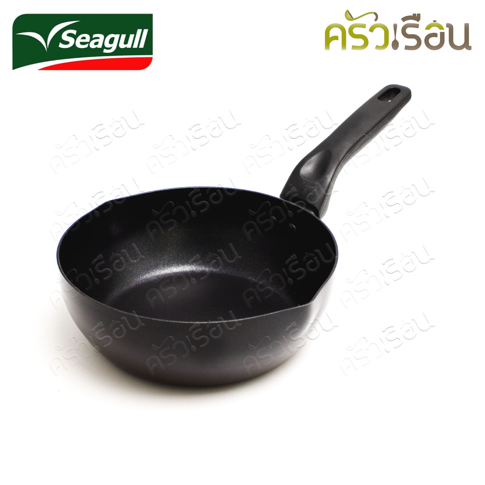 Seagull กระทะ ทรงลึก มาราธอน Marathon 20 ซม. (21.2 x 7 ซม.) 100356620 กระทะเทฟล่อน กระทะนอนสติ๊ก กระทะซีกัล