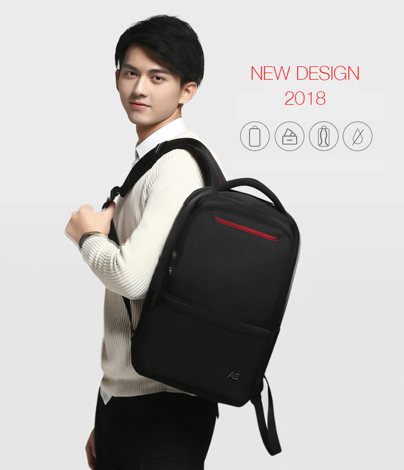 กระเป๋า Hi-End จาก AspenSport กระเป๋าเป้สะพายหลัง โน๊ตบุ๊ค รุ่น AS-B67 ใส่ laptop 13-16 นิ้ว สีดำ