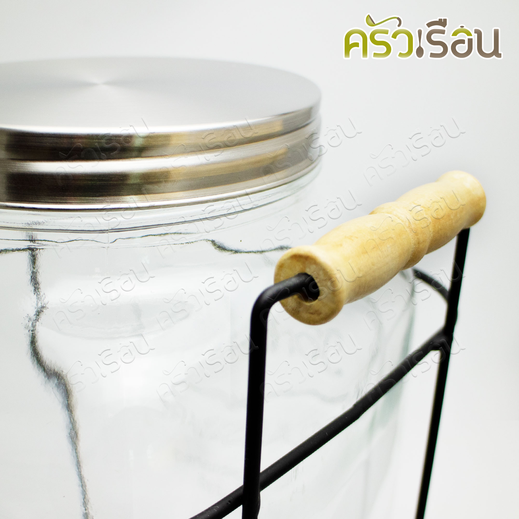 FOFO โถแก้วจ่ายน้ำ วินเทจ 8 ลิตร GC58000 โถจ่ายน้ำ โหลแก้วจ่ายน้ำ ที่กดน้ำ