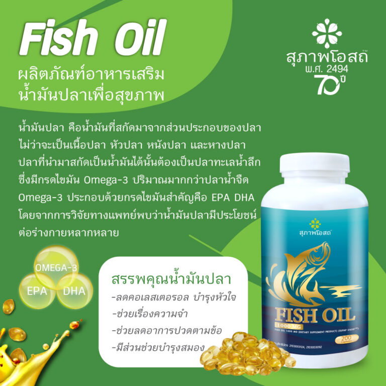 โอสถ ราคา, Fish Oil สุภาพโอสถ ป้องกันสมองเสื่อม