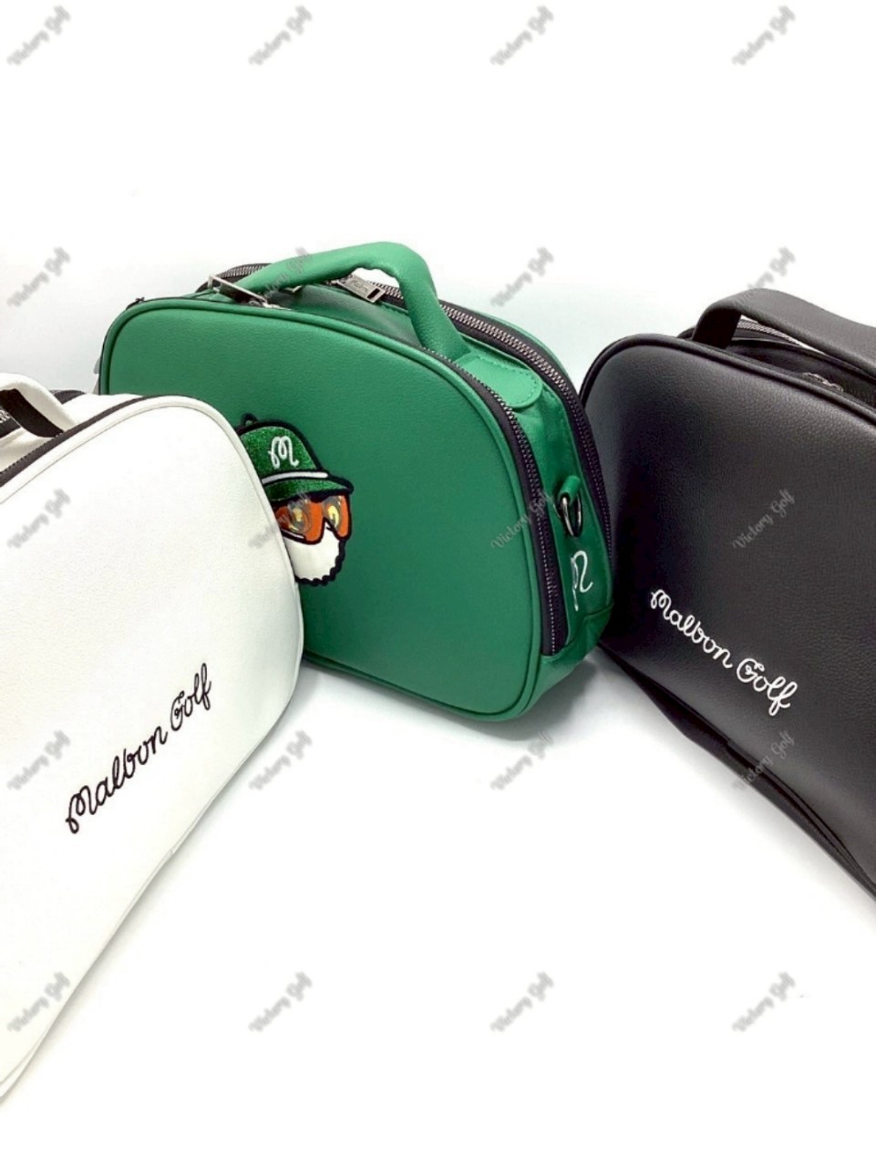 Pouch bag Malbon (+Strap) PU material Black Color