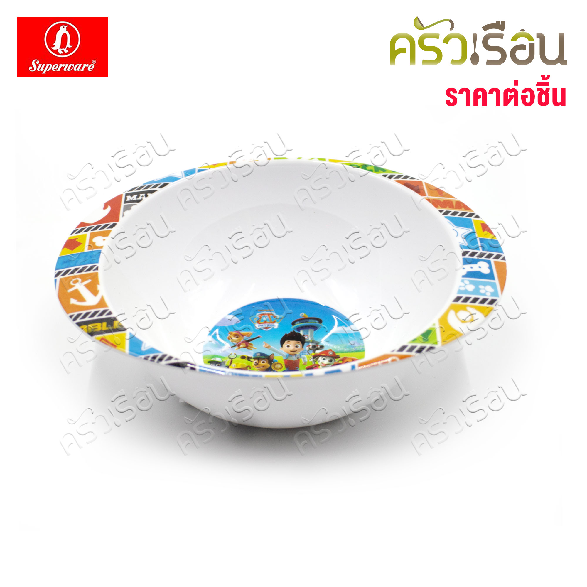 Superware ลาย PAW Patrol [ ราคาต่อชิ้น ] จาน หรือ ชาม หรือ ช้อนส้อม หรือ แก้วน้ำ เมลามีน พาว พาโทรล