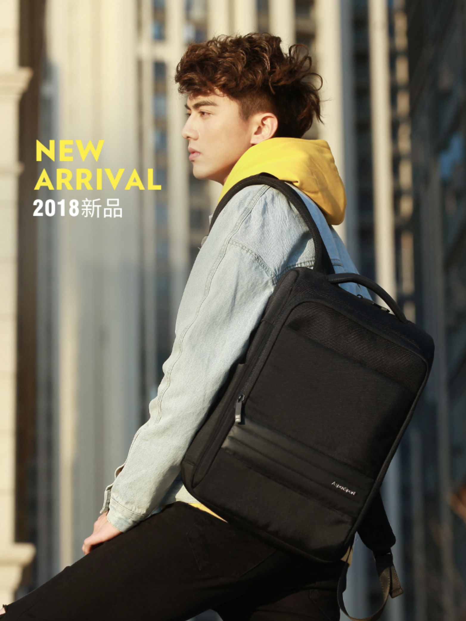 AspenSport Backpack Laptop กระเป๋าสะพายหลัง กระเป๋าโน๊ตบุ๊ค 13-16 นิ้ว กระเป๋าเดินทาง รุ่น AS-B70 สีดำ