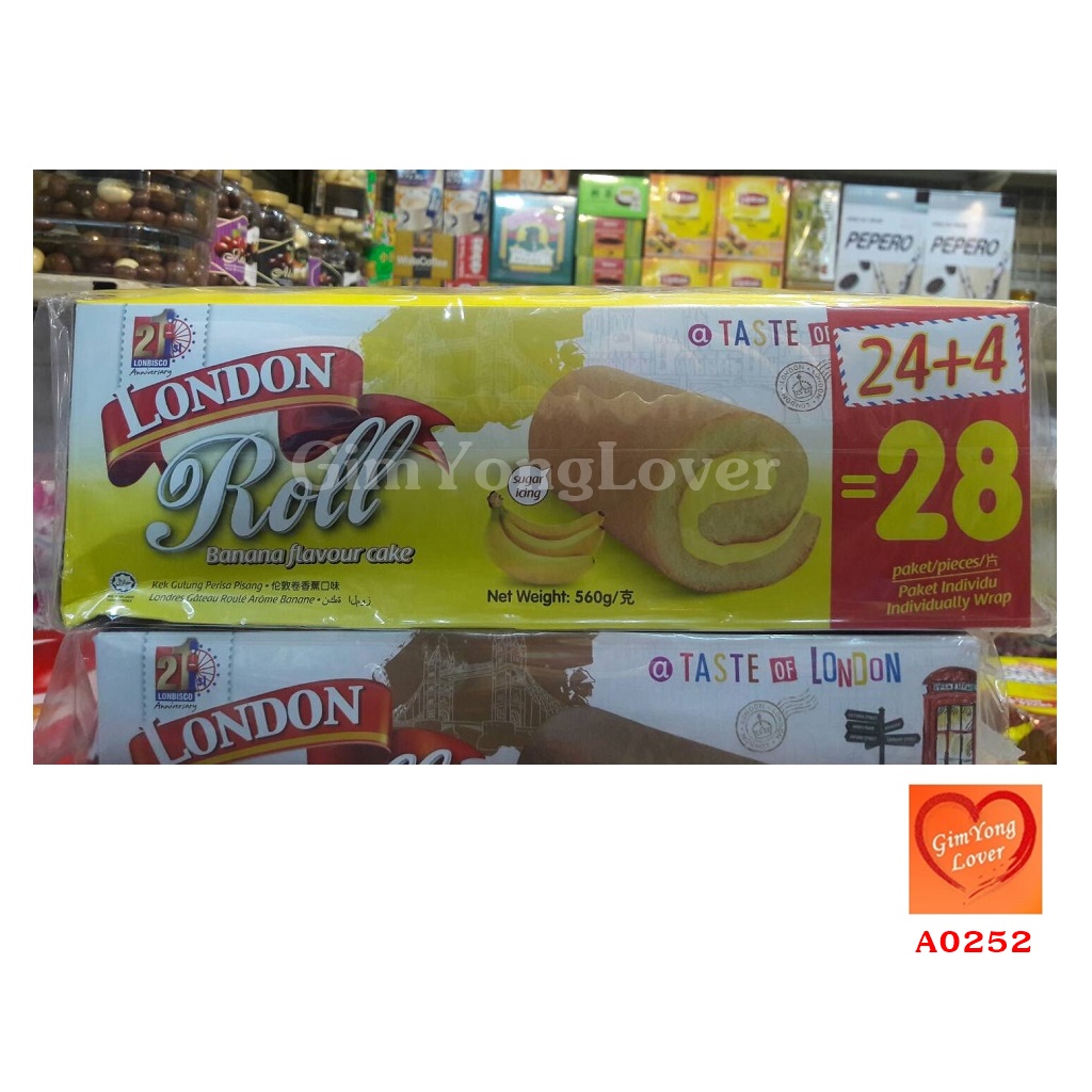 LONDON Roll เค้กโรลไส้ครีมกล้วยหอม (London Roll Banana Flavour Cake)