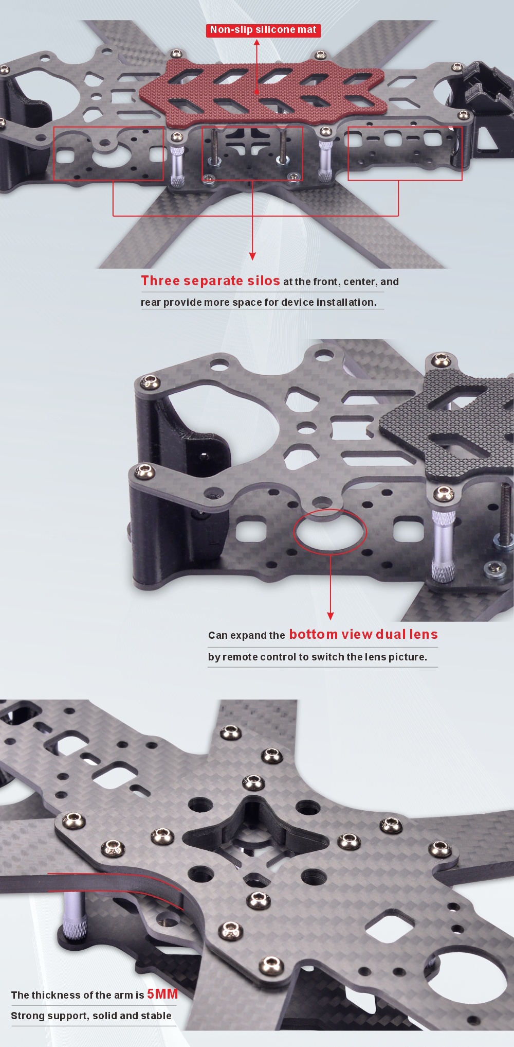 [54] HAOYERC 10Inch FPV Drone Frame เฟรม ใบ 10 นิ้ว Long-Range Control พื้นที่มาก แข็งแรง อุปกรณ์โดรน Drone