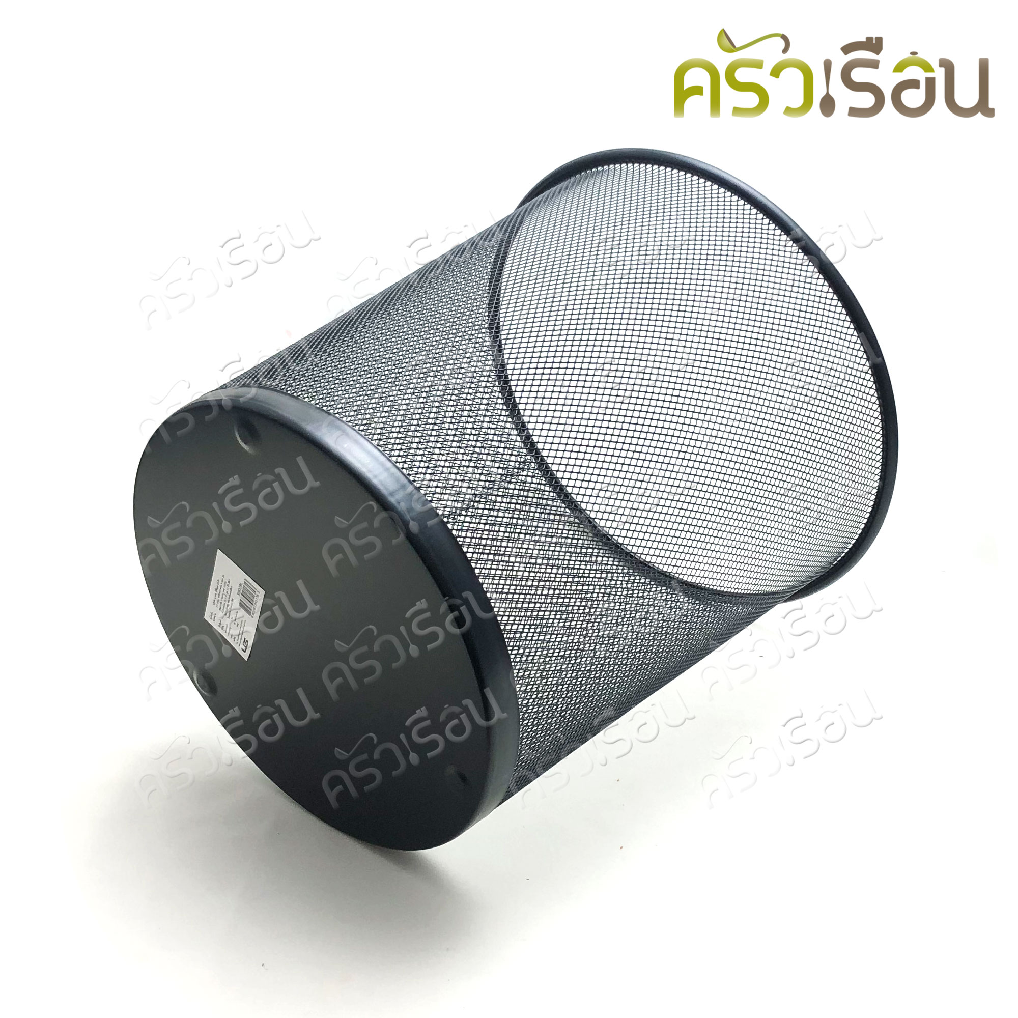 US trash can, round, steel grid, no lid, Ø 10.5 inches, height 11 inches, black, 5002BL