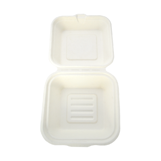 GRACZ ยกลัง กล่องเบอร์เกอร์ B003 ขนาด 6 นิ้ว 600 มล. 500 ใบ ไบโอชานอ้อย