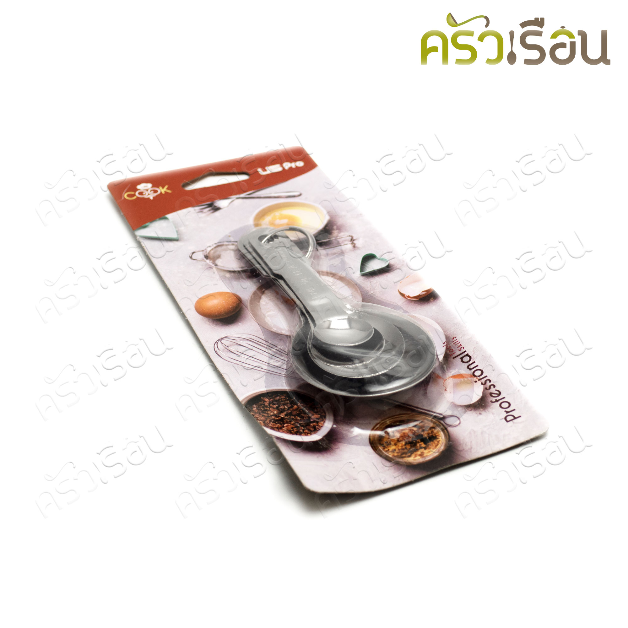 US ชุดช้อนตวง สแตนเลส 4 ขนาดต่อชุด MSS-105 ช้อนตวง