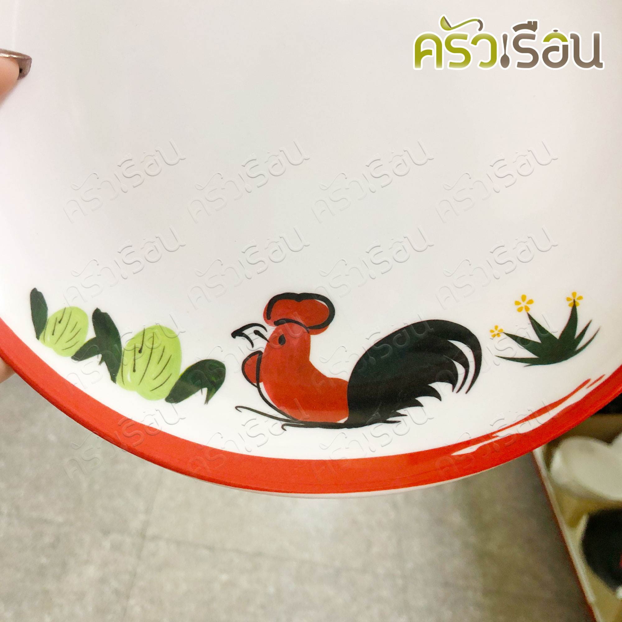 SB จานลายไก่ เมลามีน 8.5 นิ้ว P199-8.5 จาน จานข้าว เข้าเวฟไม่ได้