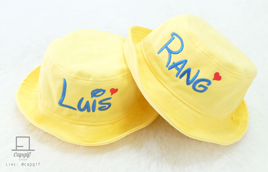หมวกบักเก็ตเด็กปักชื่อ (Bucket hat)