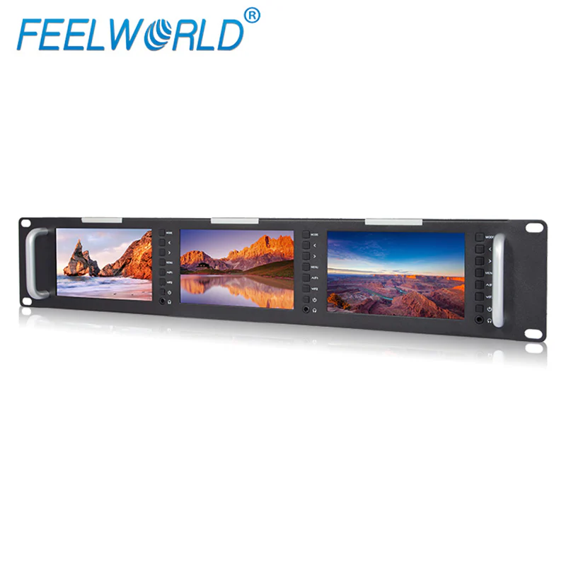 FEELWORLD T51 Triple 5 นิ้ว 2RU LCD Rack Mount Broadcast Monitors