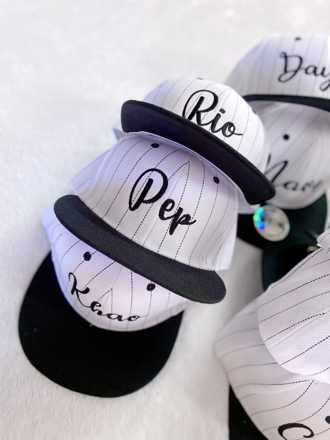 หมวกฮิปฮอปsnapbackเบสบอลปักชื่อ