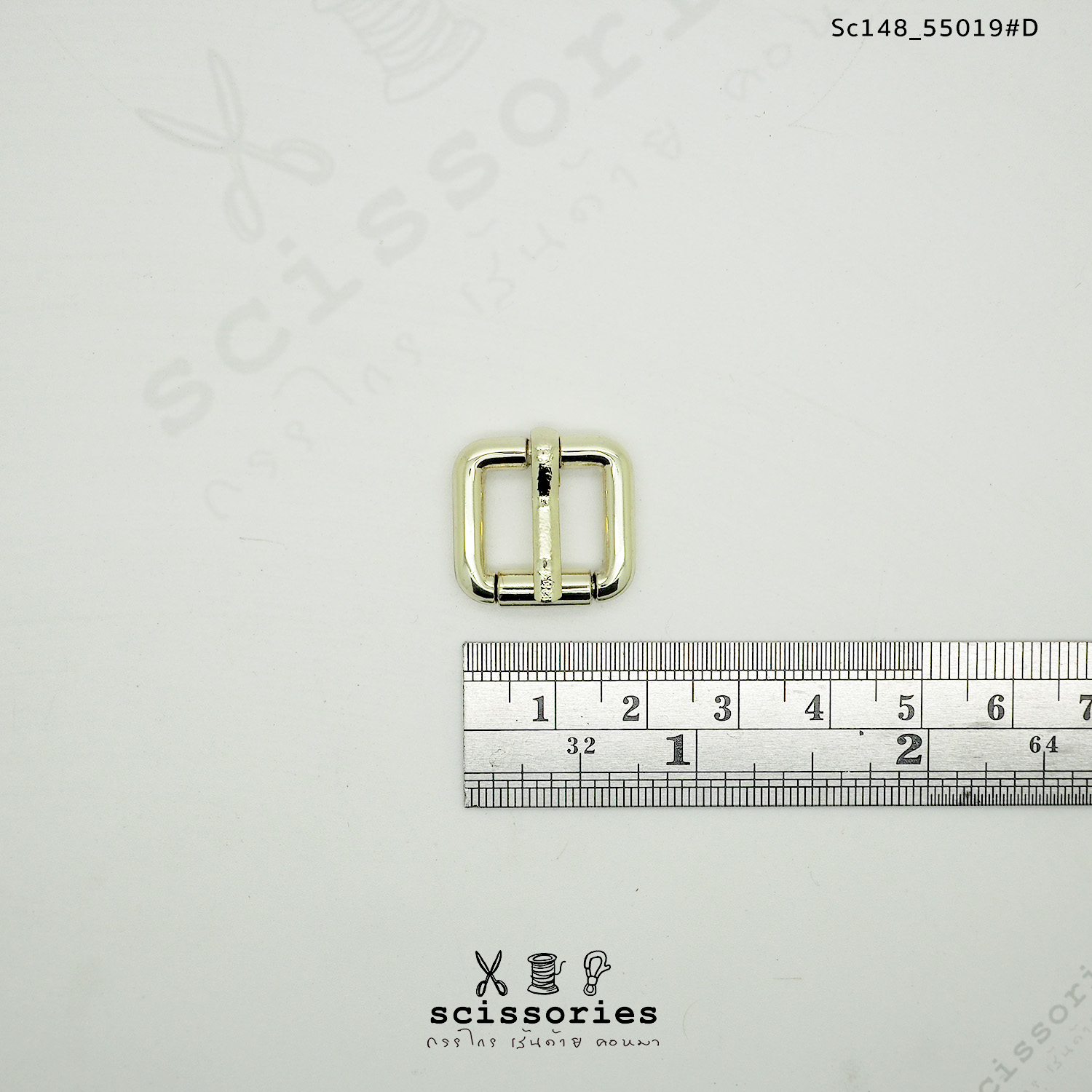 เข็มขัด ลูกกลิ้ง 1.2cm สีทอง/2ตัว