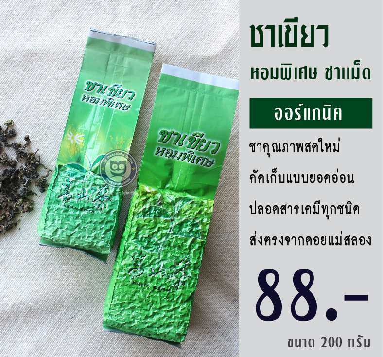 ชาเขียวหอมพิเศษ ชาเขียว ยอดชาเขียว ผลิตจากยอดชาอัสสัมแท้ 100% ชาสดๆจากดอย