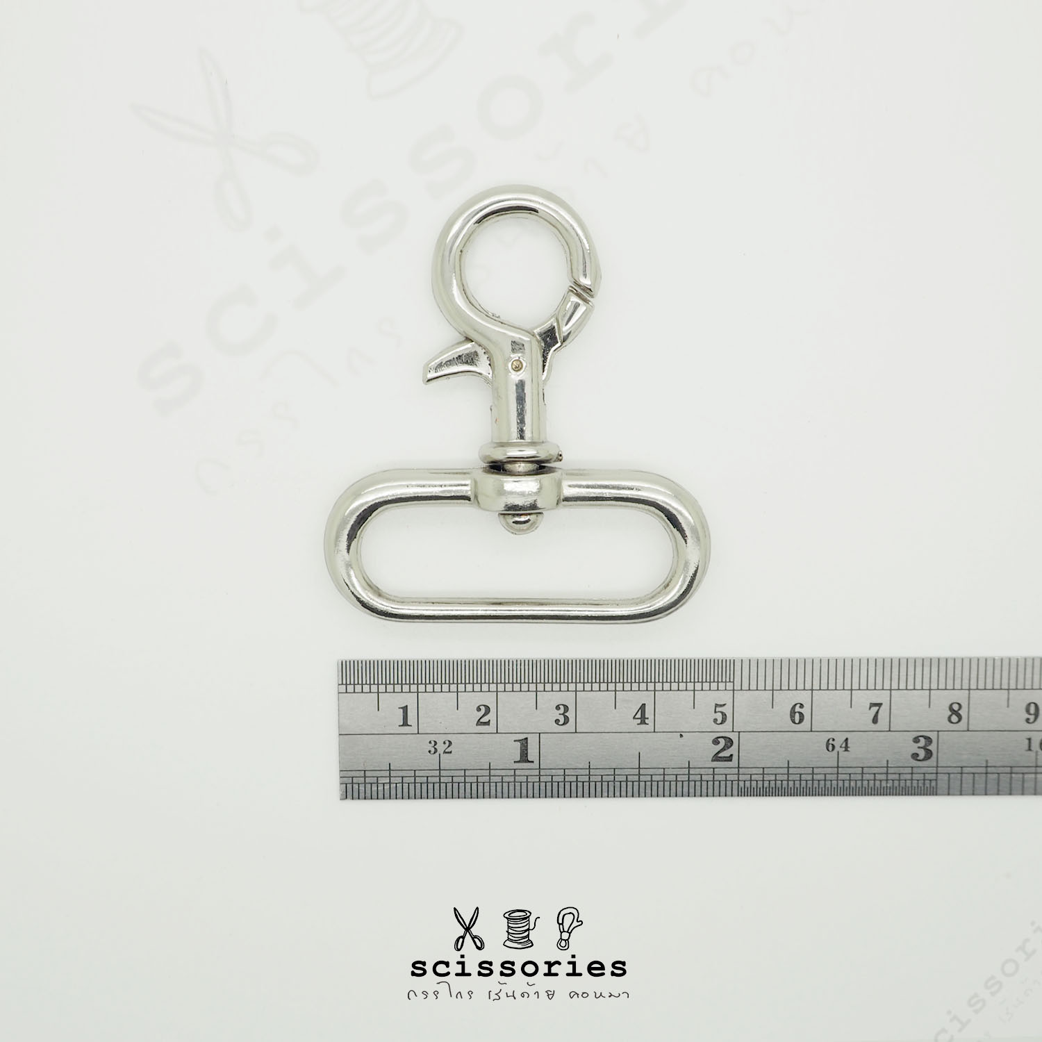 คอหมา 1.5 in สีเงิน/2 ตัว