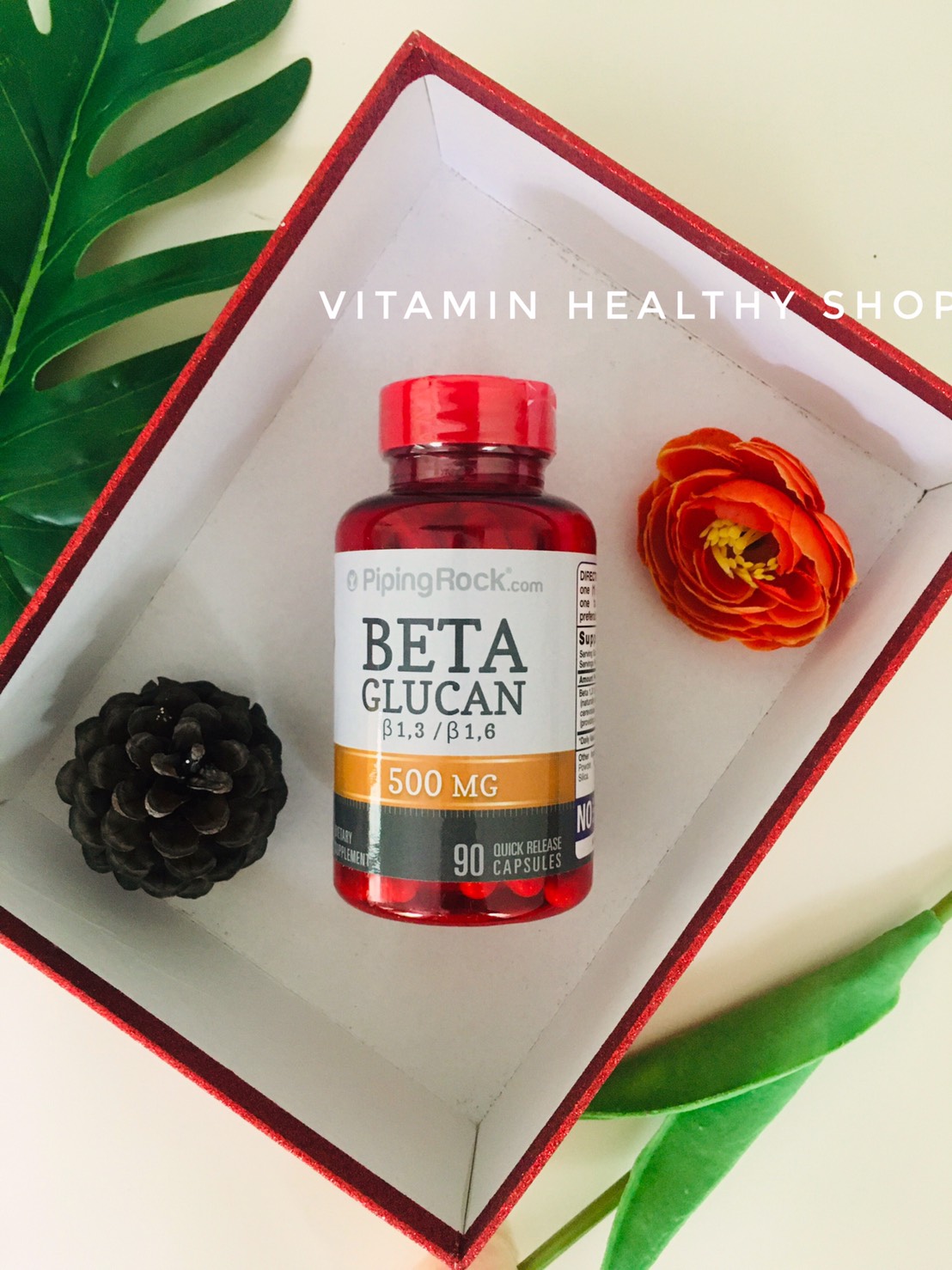 PipingRock Beta 1,3/1,6-D-Glucan 500 mg 90 Capsules .