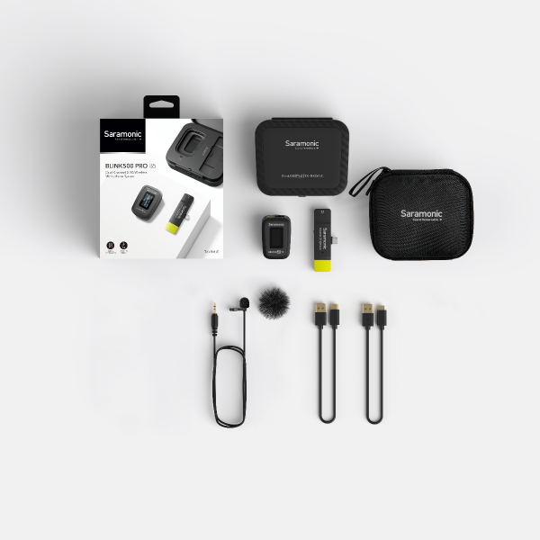 Saramonic Blink500 Pro B5 ไมโครโฟนไร้สาย คลื่น2.4GHz สำหรับอุปกรณ์ที่รองรับ Type-C (1ตัวรับ2ส่ง)
