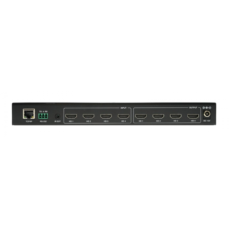 4K60 4 IN 4 OUT SEAMLESS MATRIX SWITCH & VIDEO WALL WITH FLIP FUNCTION