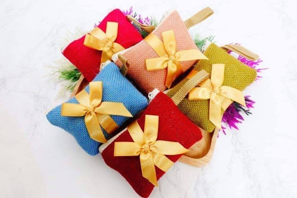 ของชำร่วยกระเป๋าผ้ากระสอบ สีพื้น