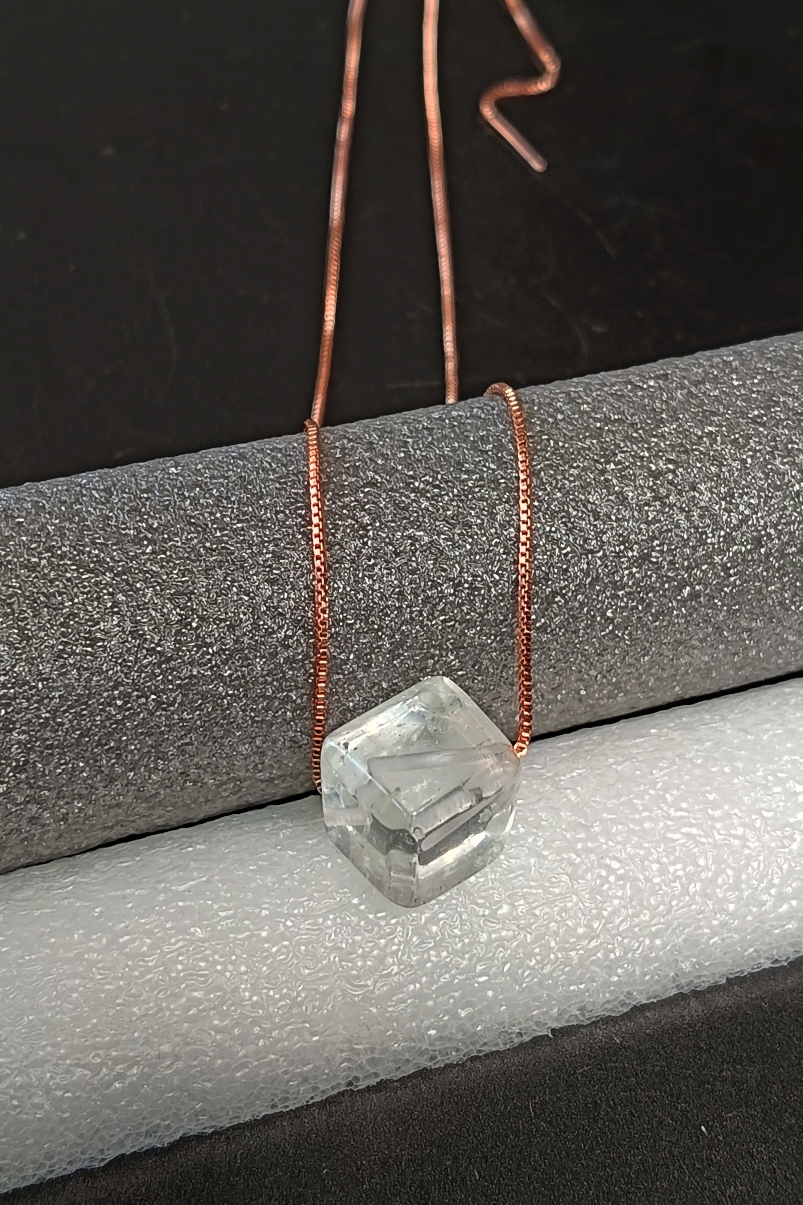 สร้อยคอ "Lak Lak " หินแท้ Clear Quartz Necklace (หินอธิษฐาน การเยียวยา ความสำเร็จ)