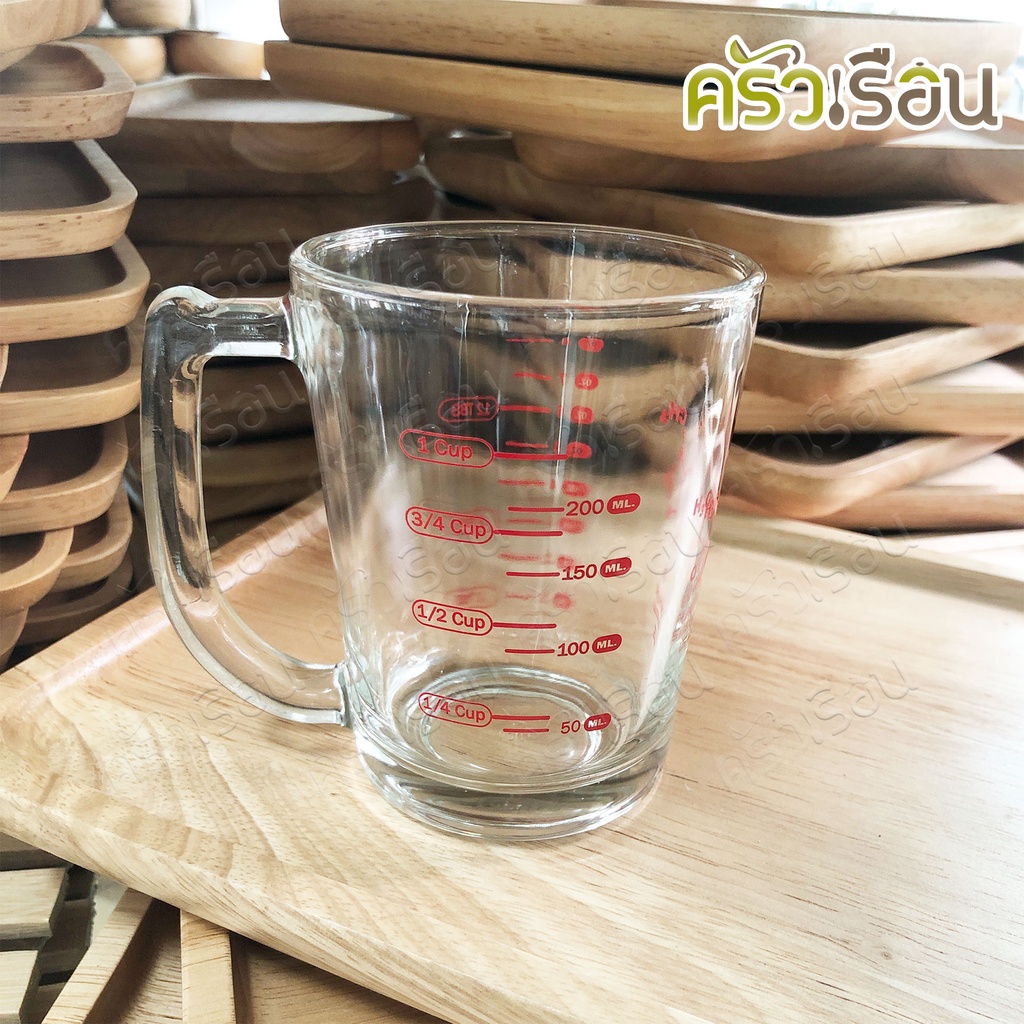 [ 1 pc. mc-108 ] US Glass Measuring Cup with scale, 1 cup [8 ounces, 250 ml.] 8.25 x 10.3 cm. MC-108, Transparant.