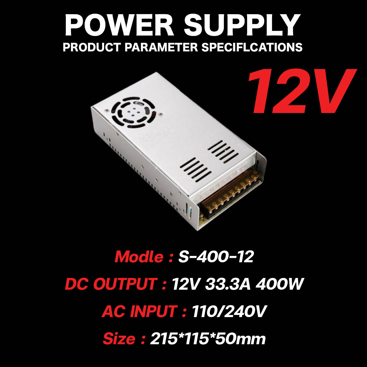 Switching Power Supply มาตฐาน สวิตชิ่งเพาเวอร์ซัพพลาย หม้อแปลง Adapter LED 12V 24V 25A 40A 600W 1000W สวิทช์ไฟ สวิตช์ไฟ