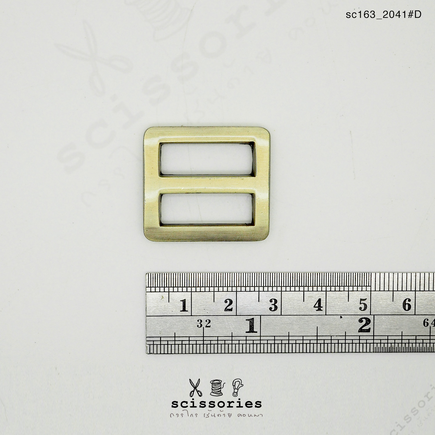 ตัวเลื่อน 2 cm. สีเหลืองขัด /2ตัว