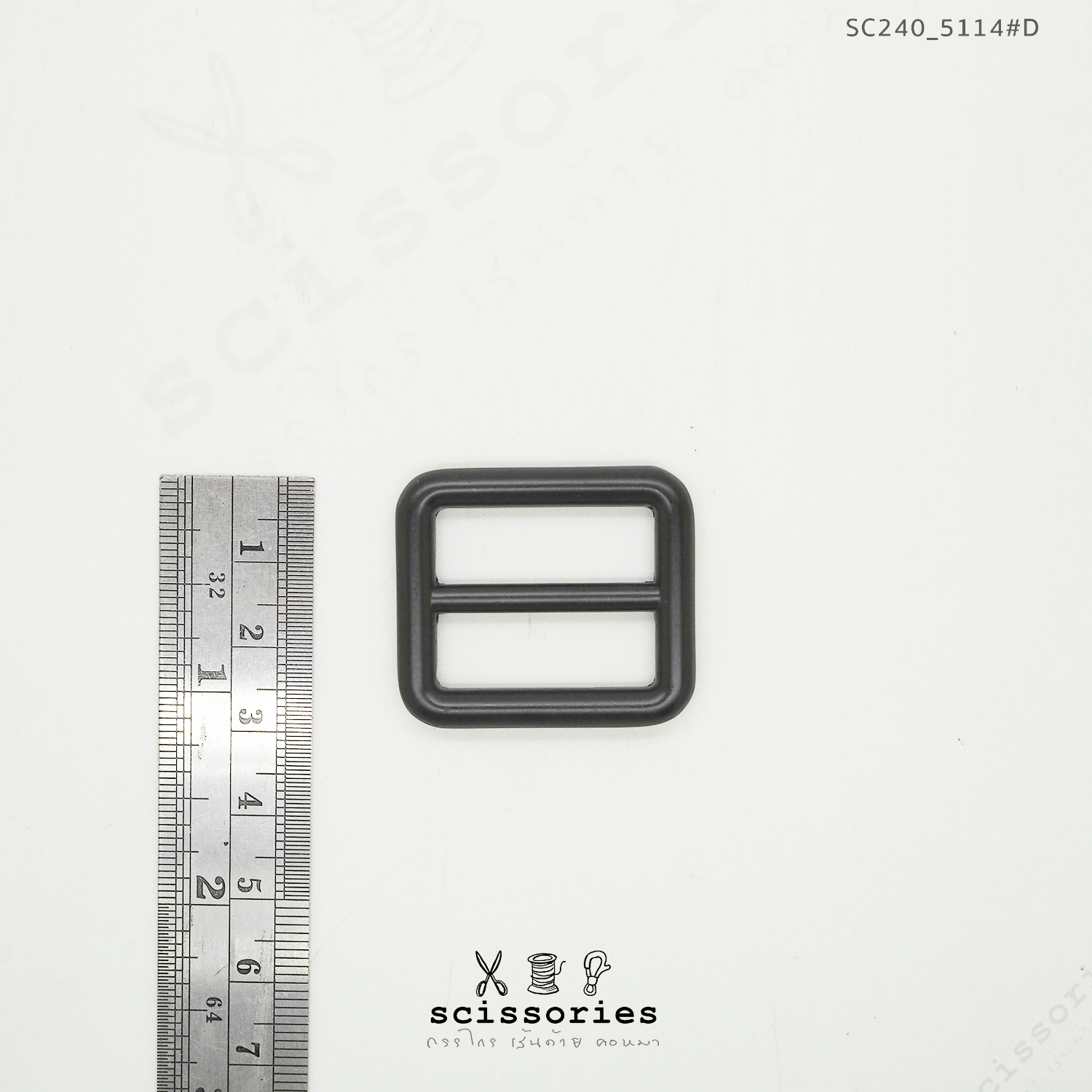 ตัวเลื่อน 1 นิ้ว สีดำด้าน 2 ตัว