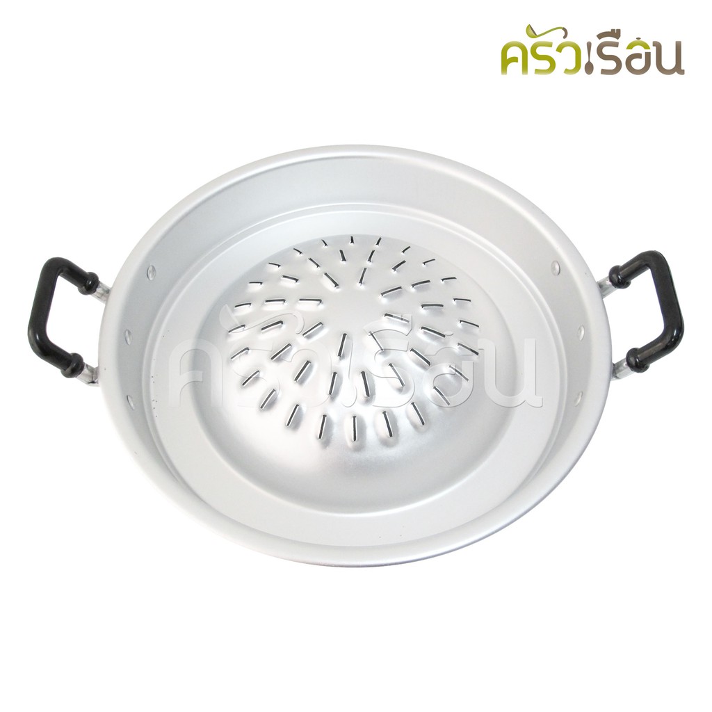 ชุดหมูกระทะ กระทะย่าง หูเล็กหนา 30 ซม. + เตาแฉก 30 ซม. ชุดเตาย่างเกาหลีอลูมิเนียมแฉก เตาย่าง กระทะย่าง หมูกระทะ