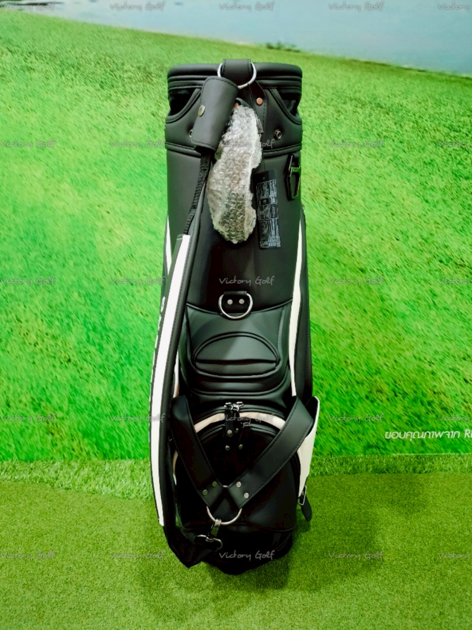 Golf Bag J.LINDEBERG ( PU Material ) 9.5 Black-white Color