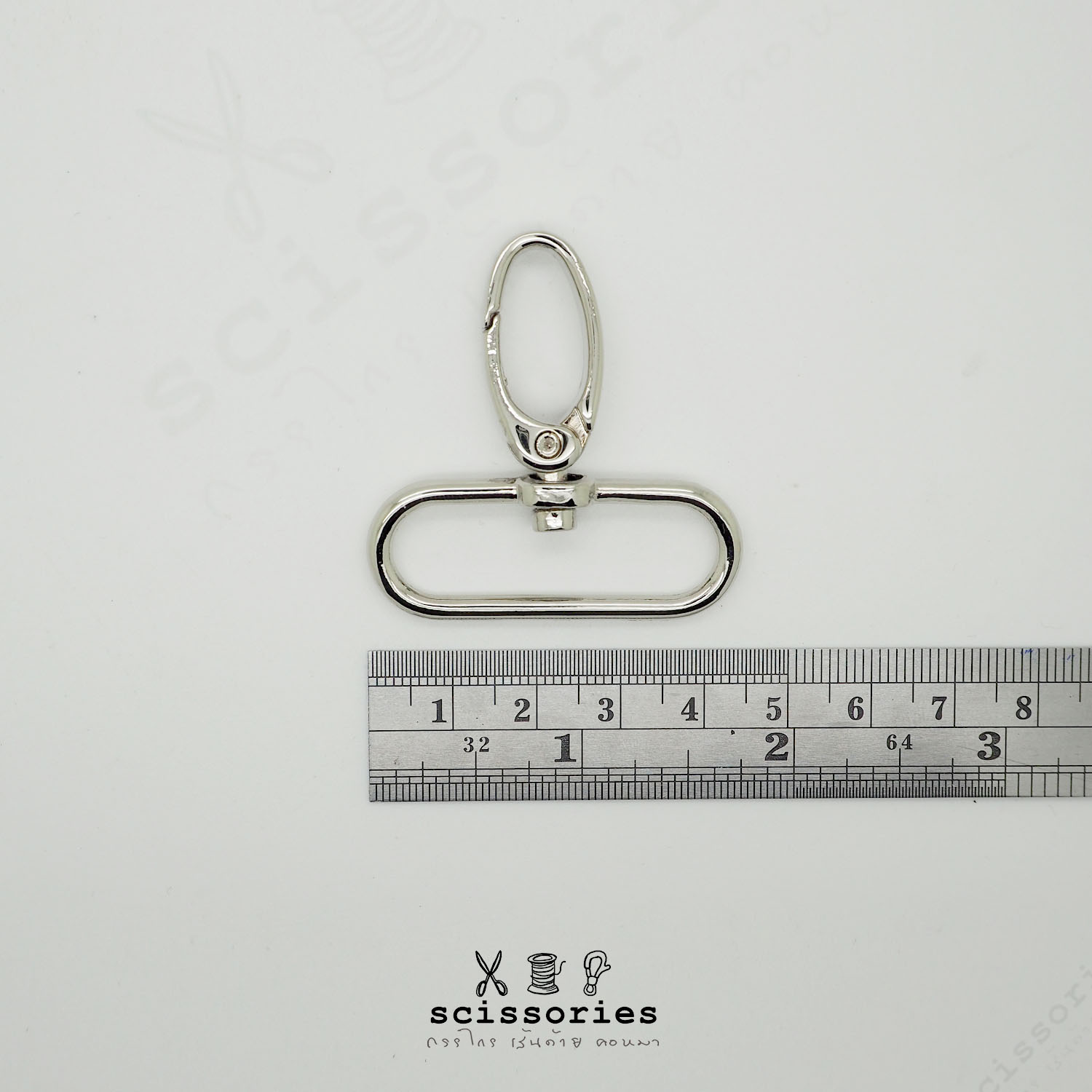 คอหมา 1.5in สีเงิน/2 ตัว