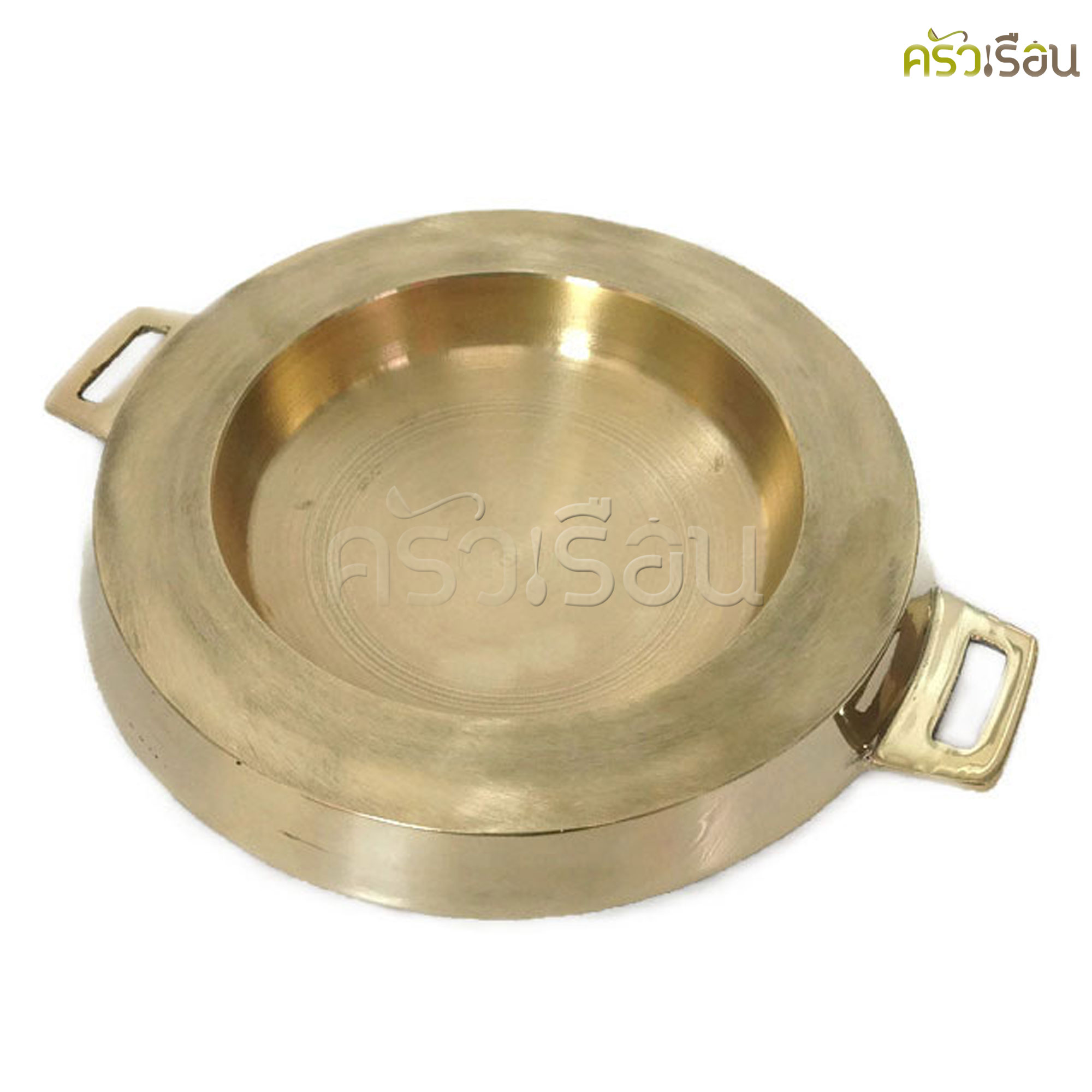 BRASS กระทะย่าง ทองเหลืองแท้ เบอร์ 16 28 x 35 x 6.5 ซม. กะทะปิ้งย่าง กะทะหมูกะทะ