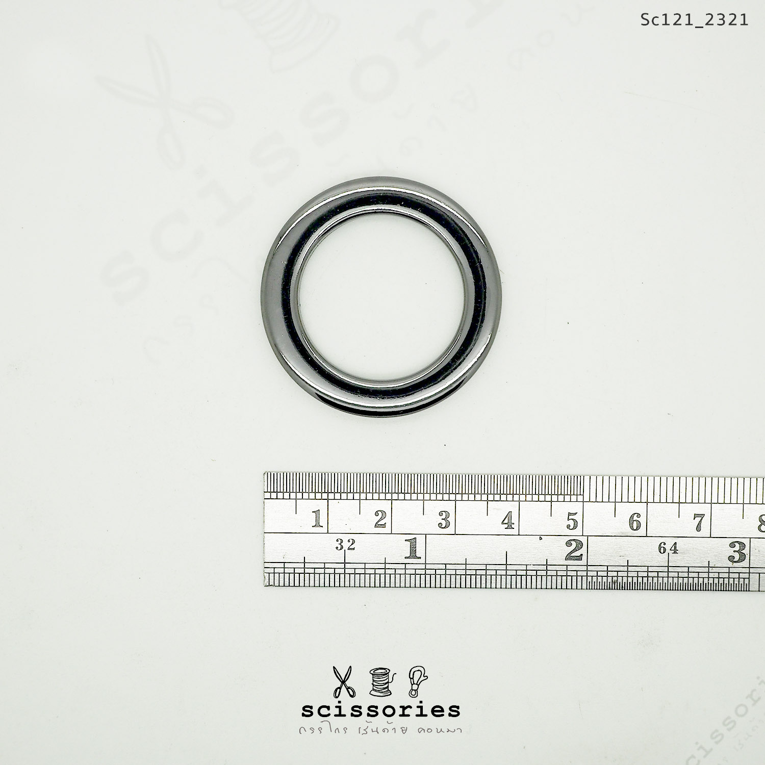 ห่วงวงกลม 2.5 cm.สีบอนด์ดำ /2 ตัว