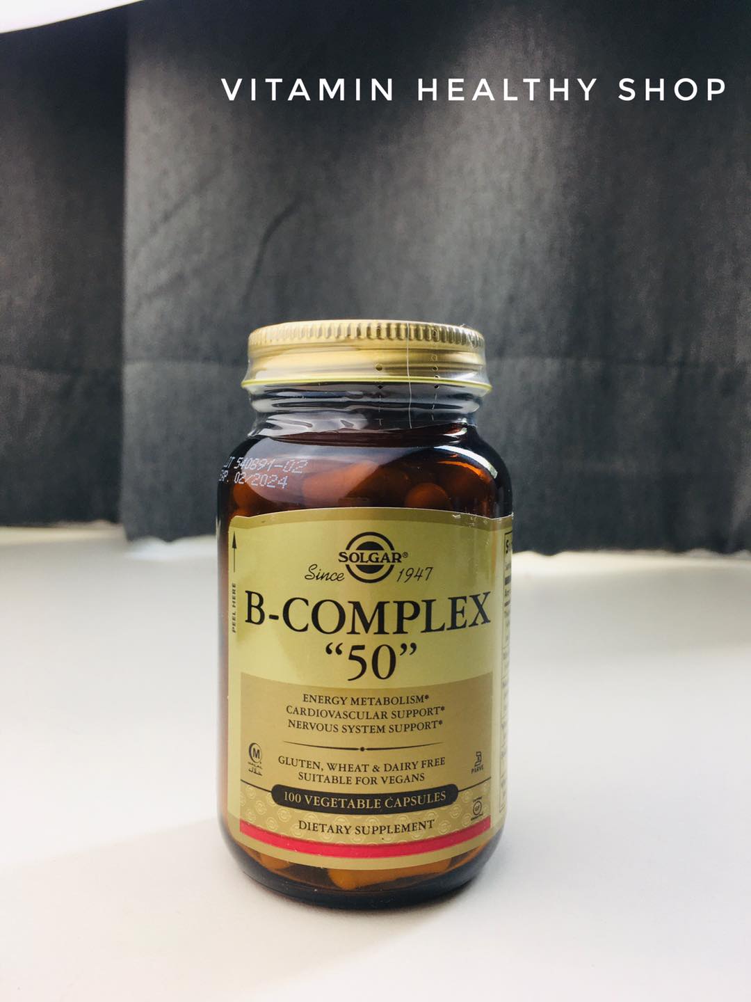 บีรวมช่วยบำรุงประสาทSolgar B-Complex- 50 ขนาด100 Vegetable Capsules