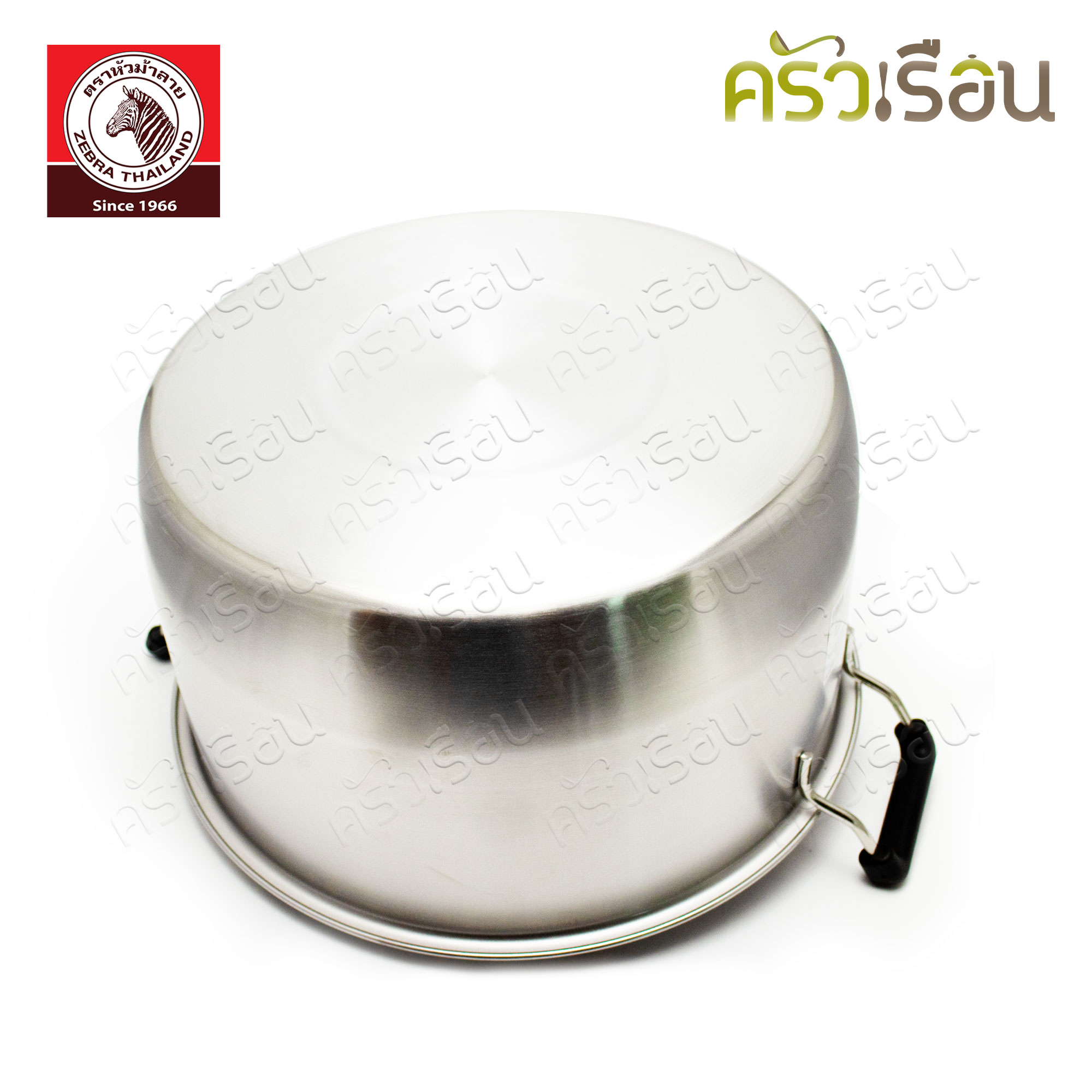 Zebra หม้อหุงต้ม Homey สเตนเลส Hi-Cr 36 ซม. สูง 20 ซม. ความจุ 20 ลิตร ตราหัวม้าลาย 261036 หม้อต้ม หม้อม้าลาย