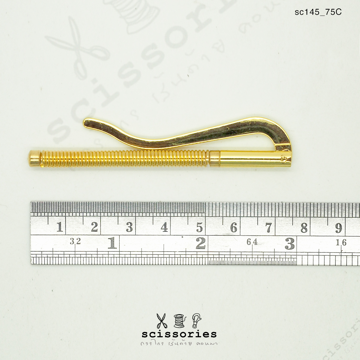 ตัวหนีบแบงค์ 7.5 cm สีทอง/2ตัว