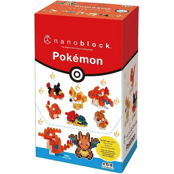 Kawada nanoblock mininano NBMC_11S Pokemon Fire Type (Box of 6) 4972825219096 (นาโนบล็อค)