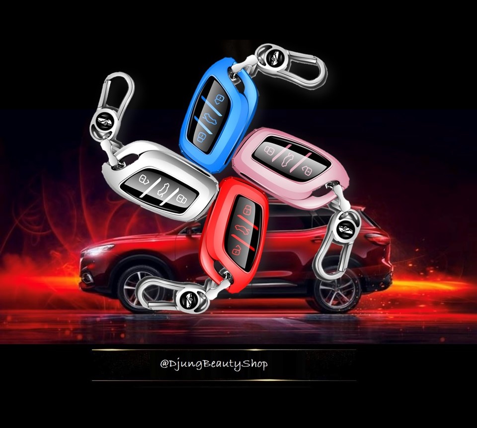 เคสรีโมทรถยนต์ MG HS 360 องศา (All-inclusive TPU Key Cover with Colorful PC Push button Guard) MG Key MG5, MG HS, MG EZS NEW, MG ZS2020S Smart Key สมาร์ทคีย์ Keyless Smart Entry