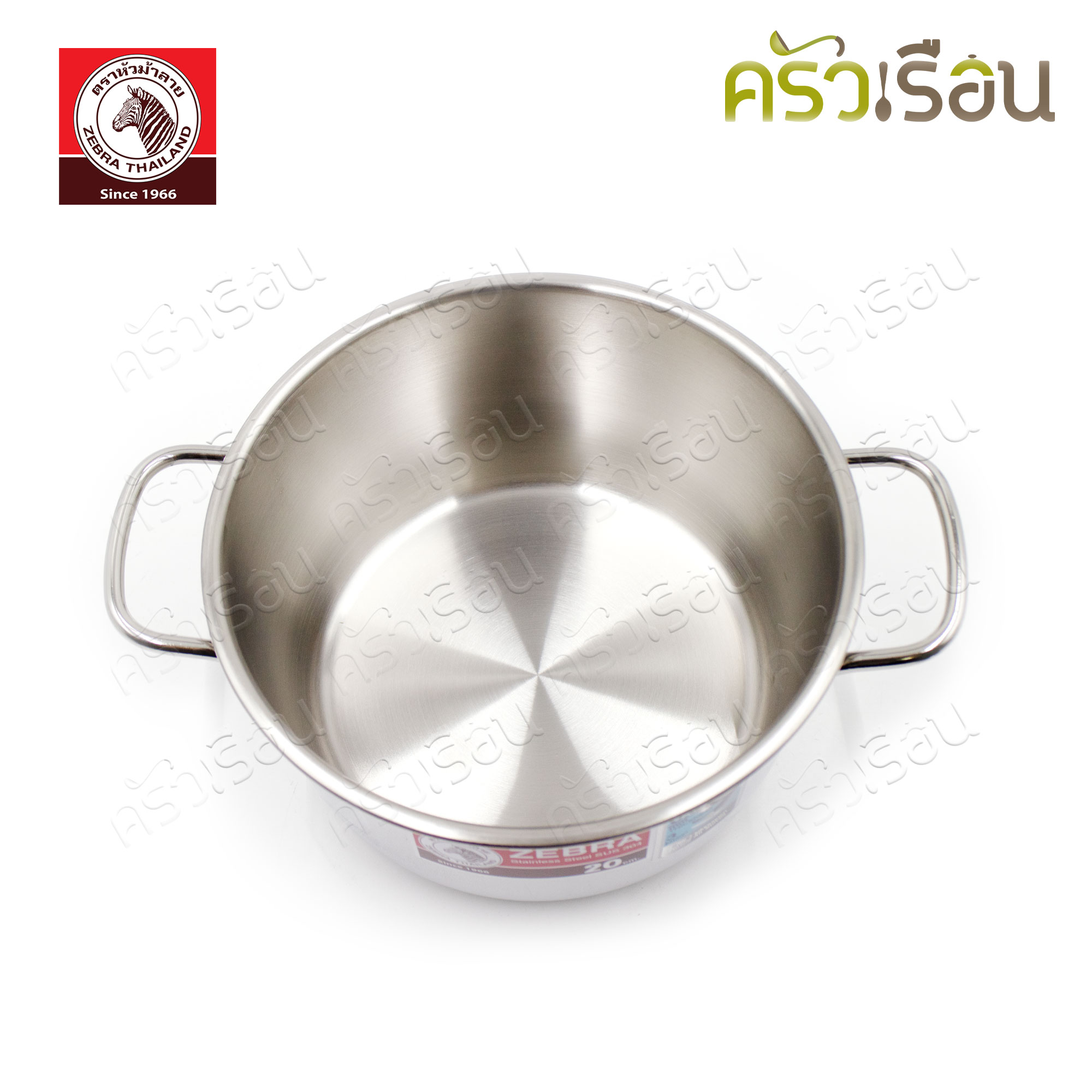 ZEBRA ชุดหม้อ Extra Infinity II 6 ชิ้น 180828 ตราหัวม้าลาย ขนาด 16 ซม. ,18 ซม. ,20 ซม. ก้นอัดฐาน ใช้กับเตาแม่เหล็กไฟฟ้าได้