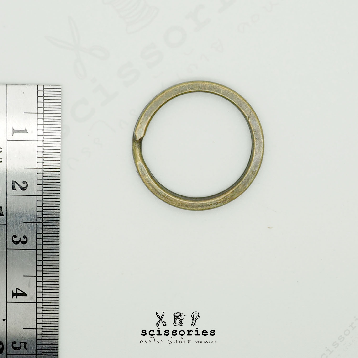 ห่วงกลมพวงกุญแจ 2 Cm สีเหลืองดำ/10ตัว