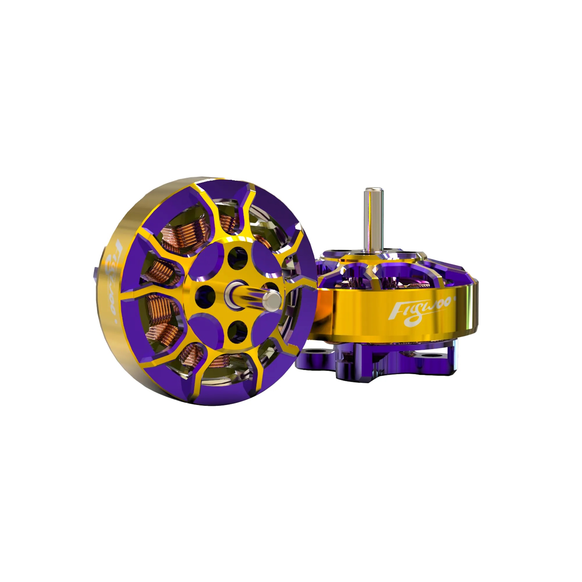 [12-1] 4ลูกต่อชุด flywoo Flywoo ROBO 1202.5 11500kv FPV Motor Gold/Purple (New Version)