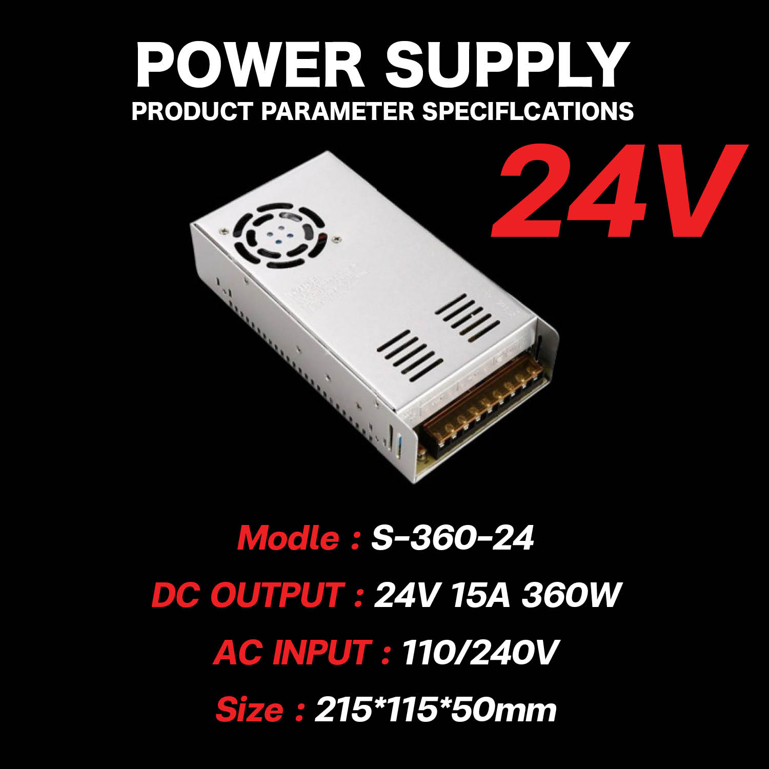 Switching Power Supply มาตฐาน สวิตชิ่งเพาเวอร์ซัพพลาย หม้อแปลง Adapter LED 12V 24V 25A 40A 600W 1000W สวิทช์ไฟ สวิตช์ไฟ
