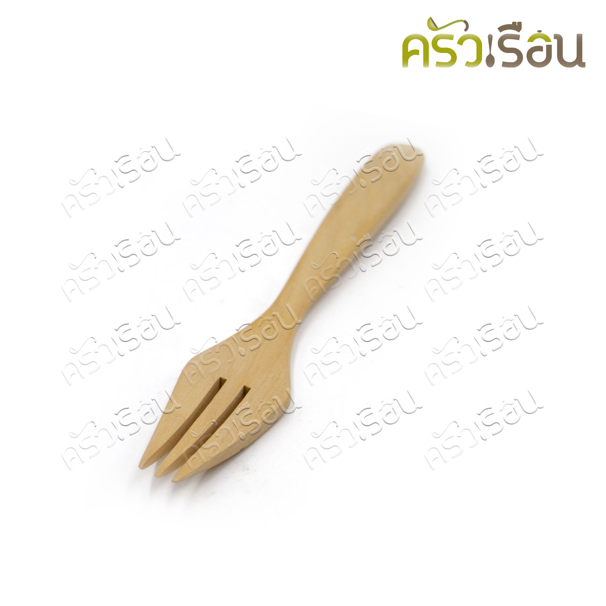 CMG Wooden fork, rounded tip, 15 cm. for desserts or fruits. Reusable