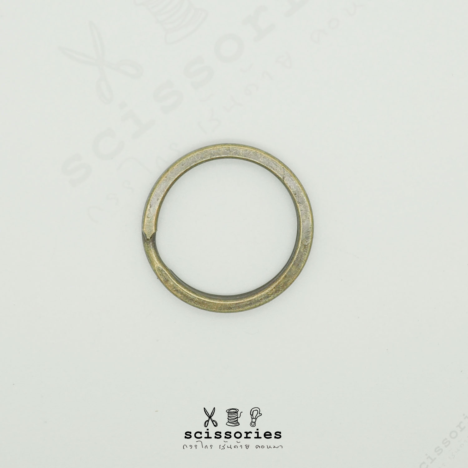 ห่วงกลมพวงกุญแจ 2 Cm สีเหลืองดำ/10ตัว