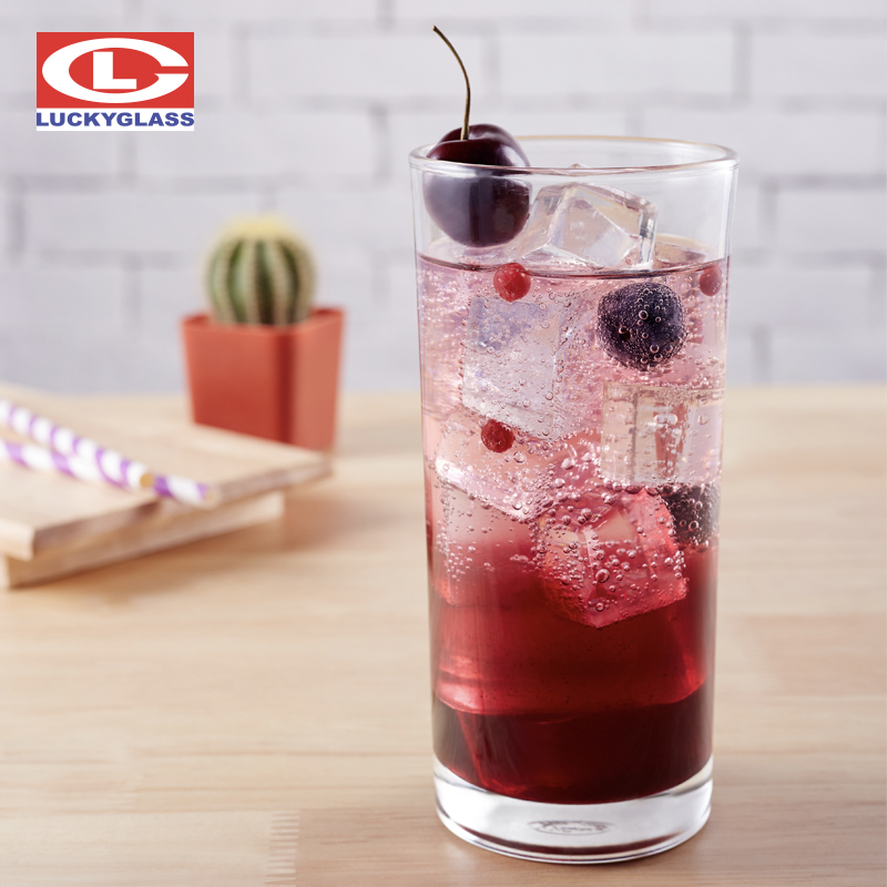 LUCKY GLASS [ยกโหล=12ใบ] แก้วน้ำ 12.2 ออนซ์ / 350 ml. LG-103213 (32) Catering Tumbler TD 6.7 x BD 6.0 x H 14.5 cm.