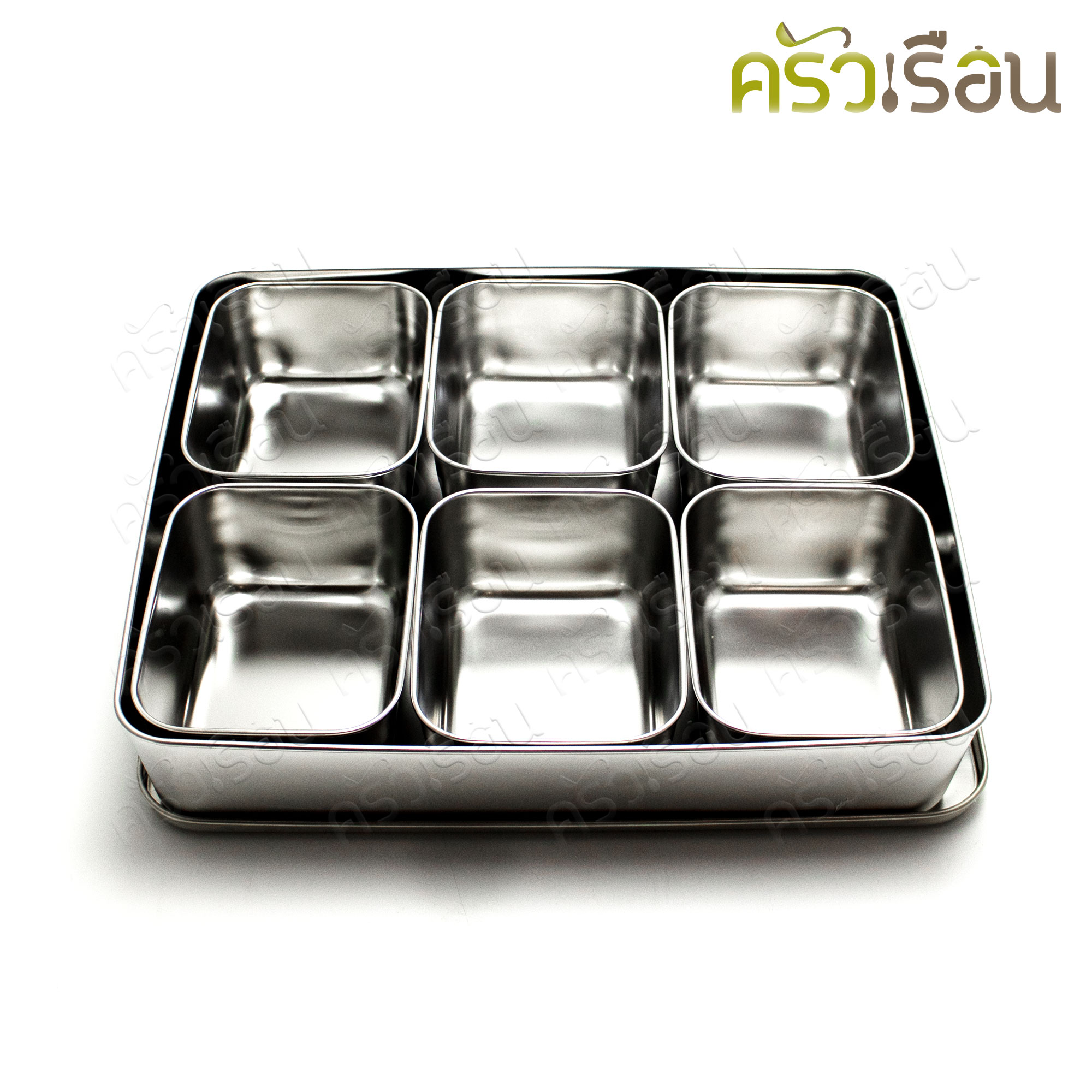 Perfect กล่องท็อปปิ้ง 6 ช่อง พร้อมฝา 34 x 29.5 x 6.5 ซม. PF-TS299 กล่องเครื่องปรุง