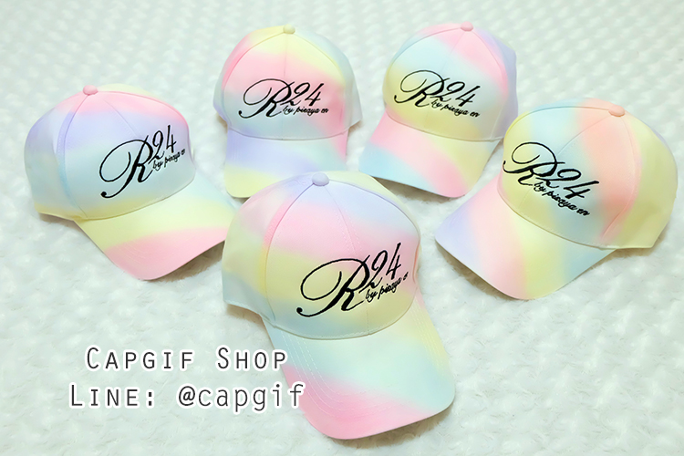 หมวกพาสเทลปักชื่อ รุ่นหมวกแก๊ปสีรุ้ง