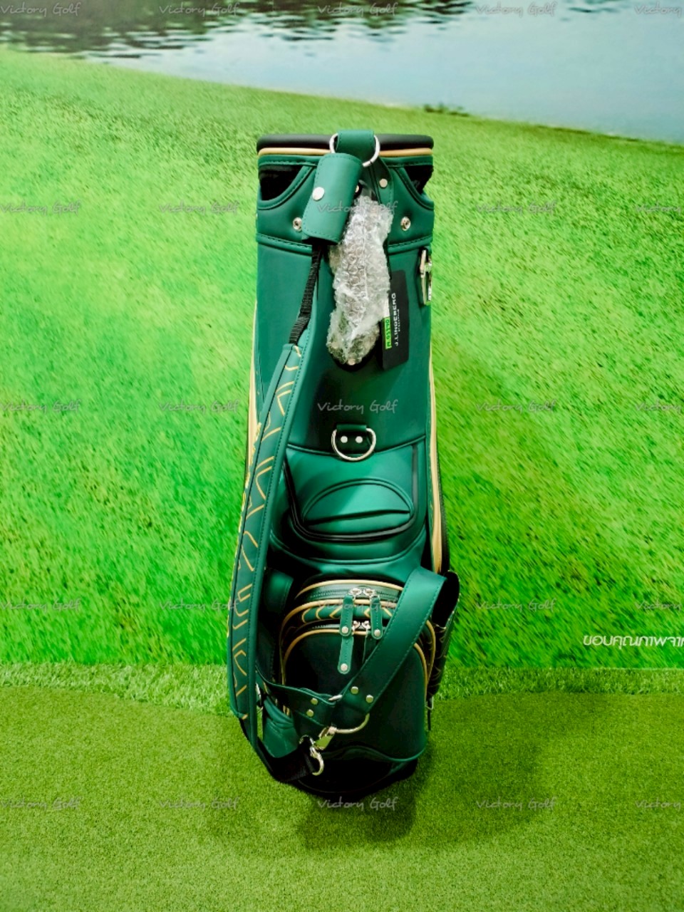 Golf Bag J.LINDEBERG ( PU Material ) 9.5 Dark-Green Color