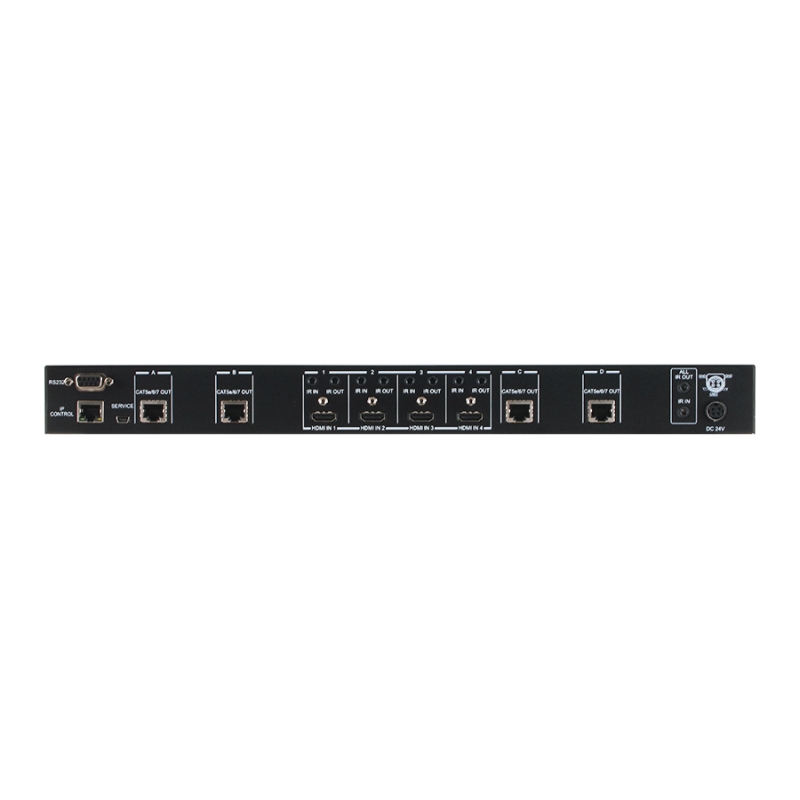 4K UHD 4×4 HDMI OVER HDBASET MATRIX WITH 24V POC