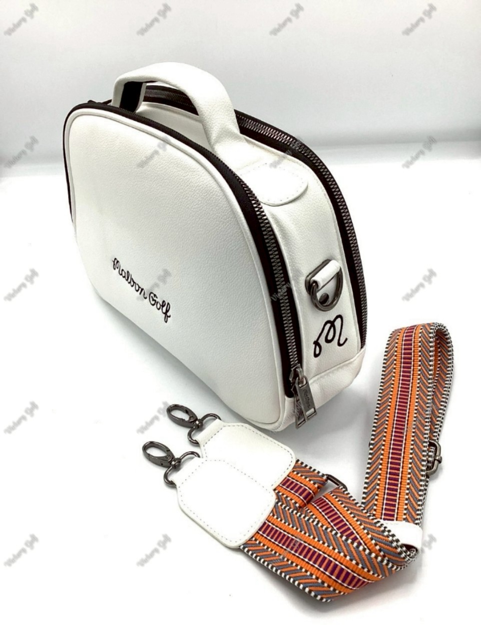 Pouch bag Malbon (+Strap) PU material White Color